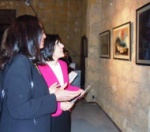 Dr. Sibel Siber is accompanied by a student artist